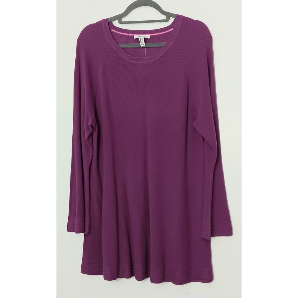 Isaac Mizrahi Live! Sweater Women's Size‎ 1X Crew Neck Peplum Bell Sleeve NWOT